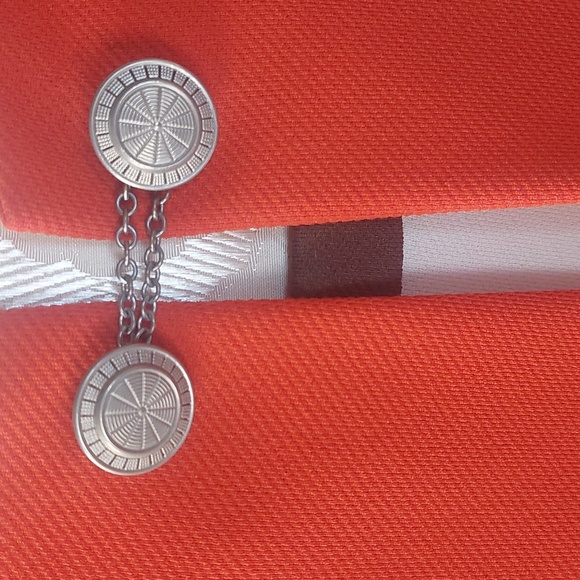 Knitmakers Vintage Orange Dress with Matching Suit Jacket size Medium - Picture 4 of 13